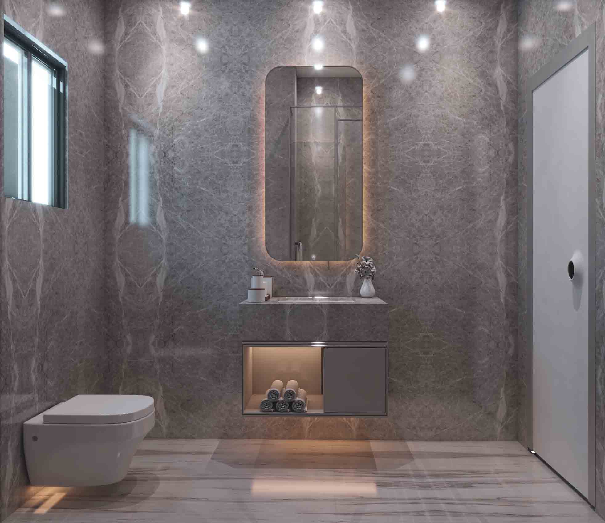 ديكور حمامات رئيسية - استخدام الألوان في تصميم الحمام
