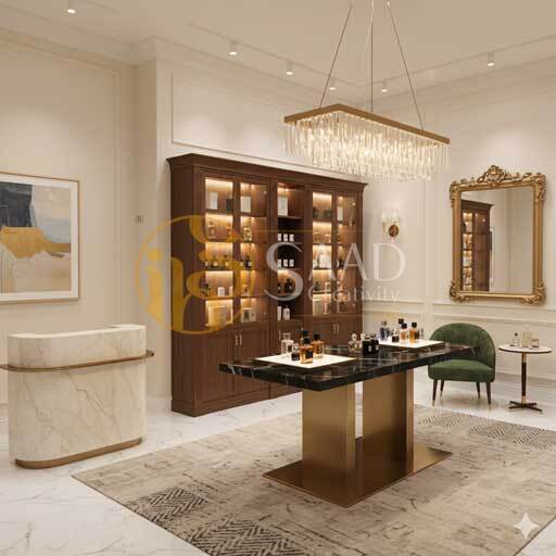 تصميم محل عطور صغير